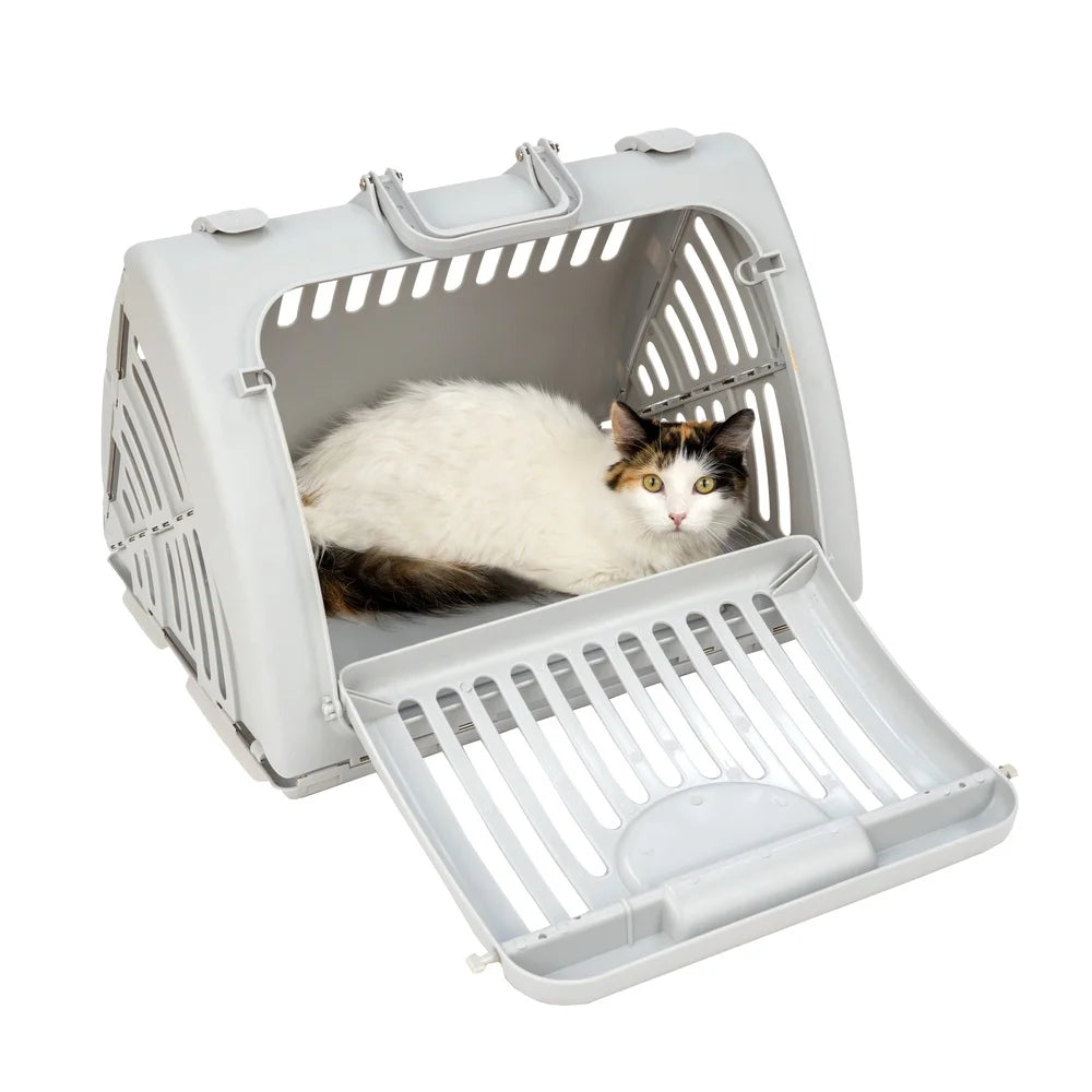 Pet Harmony Supplies Foldable Cat Carrier Portable Crate