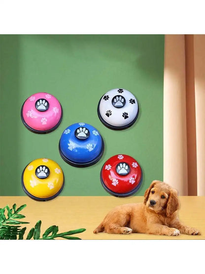 Pet Training Bell With Paw Print Design Foot Operated Dog Cat Interactive Toy