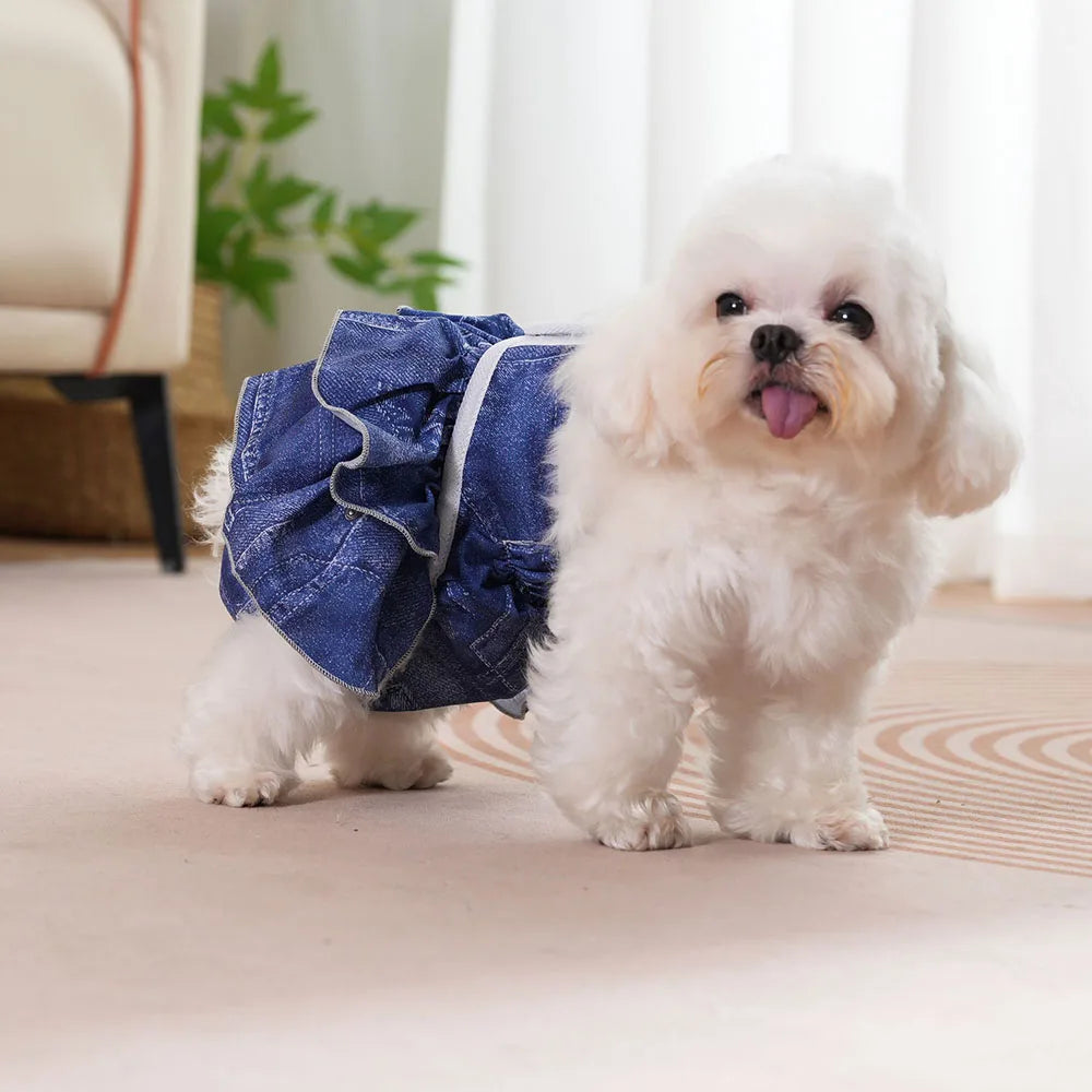 Reusable Female Dog Diapers Washable Premium Doggie Diaper for Girls Dogs Highly Absorbent Dog Shorts for Pet Heat Incontinence