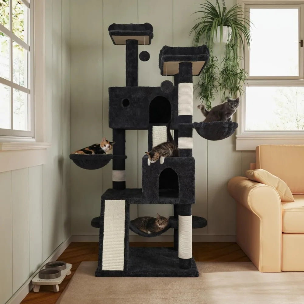 DAFIFY Multi Level Cat Tree Tower for Indoor Cats Sisal