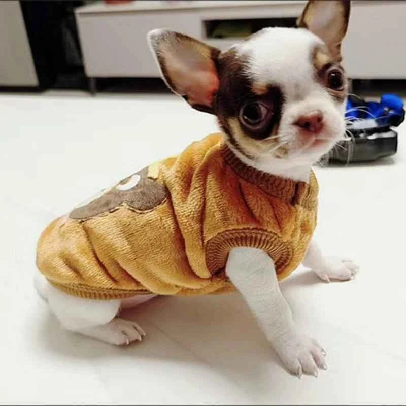 Luxurious Winter Warm Fleece Chihuahua Sweater For Small Dogs