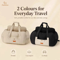 Dog Car Seat for Small Medium Dogs, Portable Pet Booster Seat with Soft Plush Interior, Storage Pocket & Safety Tether, Cozy Travel Bed for Front or Back Seat