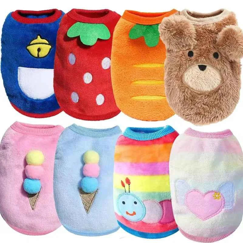 Kajipet Soft Flannel Dog Winter Vest Warm Puppy Cat Jacket
