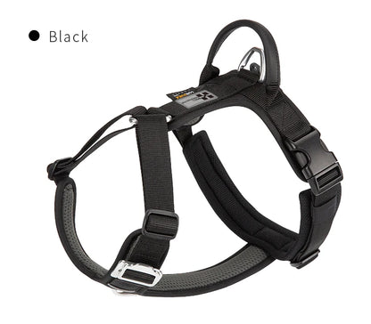 Comfortable No-Pull Dog Harness - Reflective Nylon Adjustable Vest for Your Pup