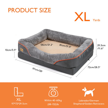 BINGOPAW Dog Bed Soft Comfortable Anti Allergy Fleece Waterproof