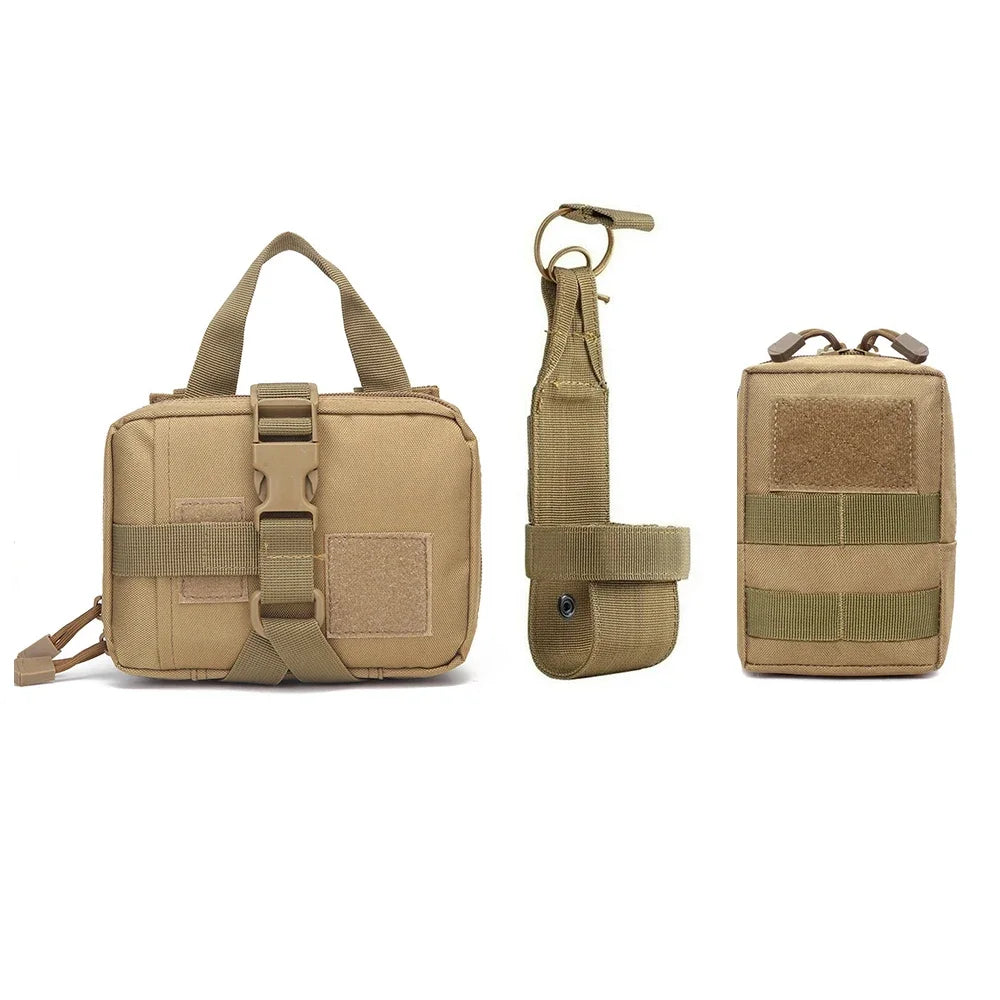 Dog Tactical Harness Pouch Set Military Molle Training Gear