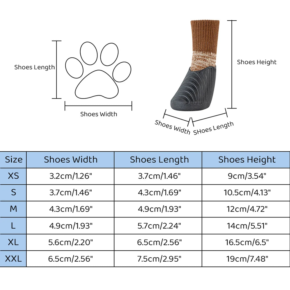4Pcs/Set Dog Rain Shoes Anti Slip Sole Waterproof Cat Shoe Rubber Boots for Outdoor Footwear Socks Dog Foot Cover Protectors