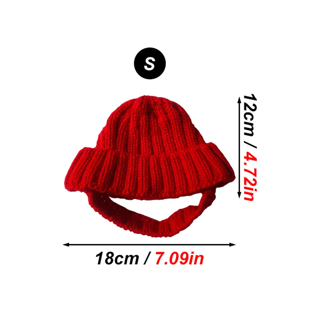 NONECN Warm Knitted Hat For Maltese Dogs Indoors Outdoors