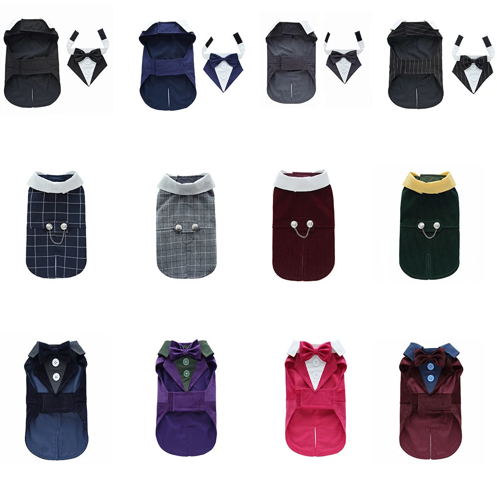 Christmas Dog Costume For Pets Tuxedo Wedding Outfit