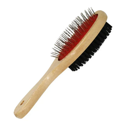 High-Concerned Double-Sided Wooden Pet Comb For Dogs And Cats