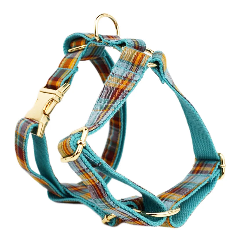 YTYINCN Personalized Dog Collar Leash Harness Bow Set