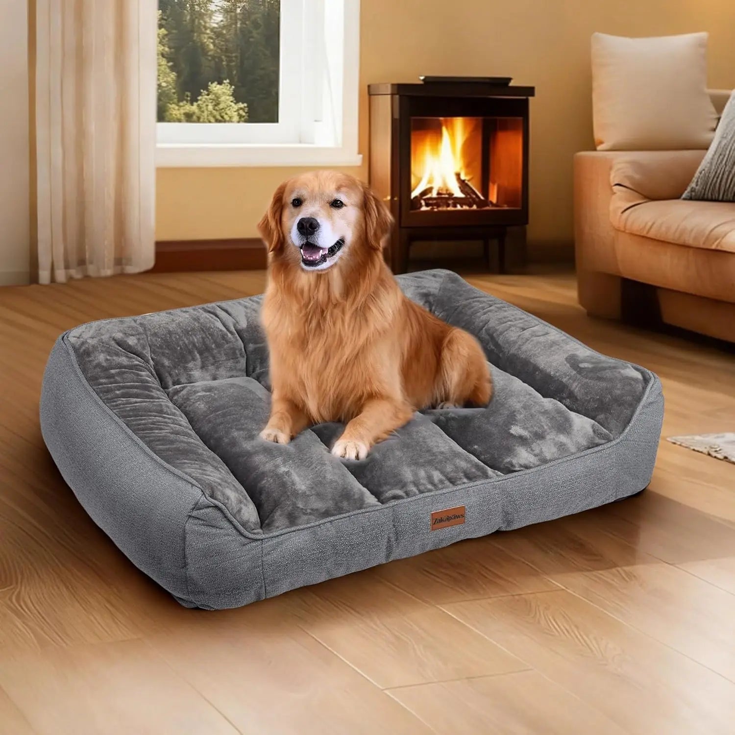 Orthopedic Dog Bed With Thick Support And Non-Slip Bottom