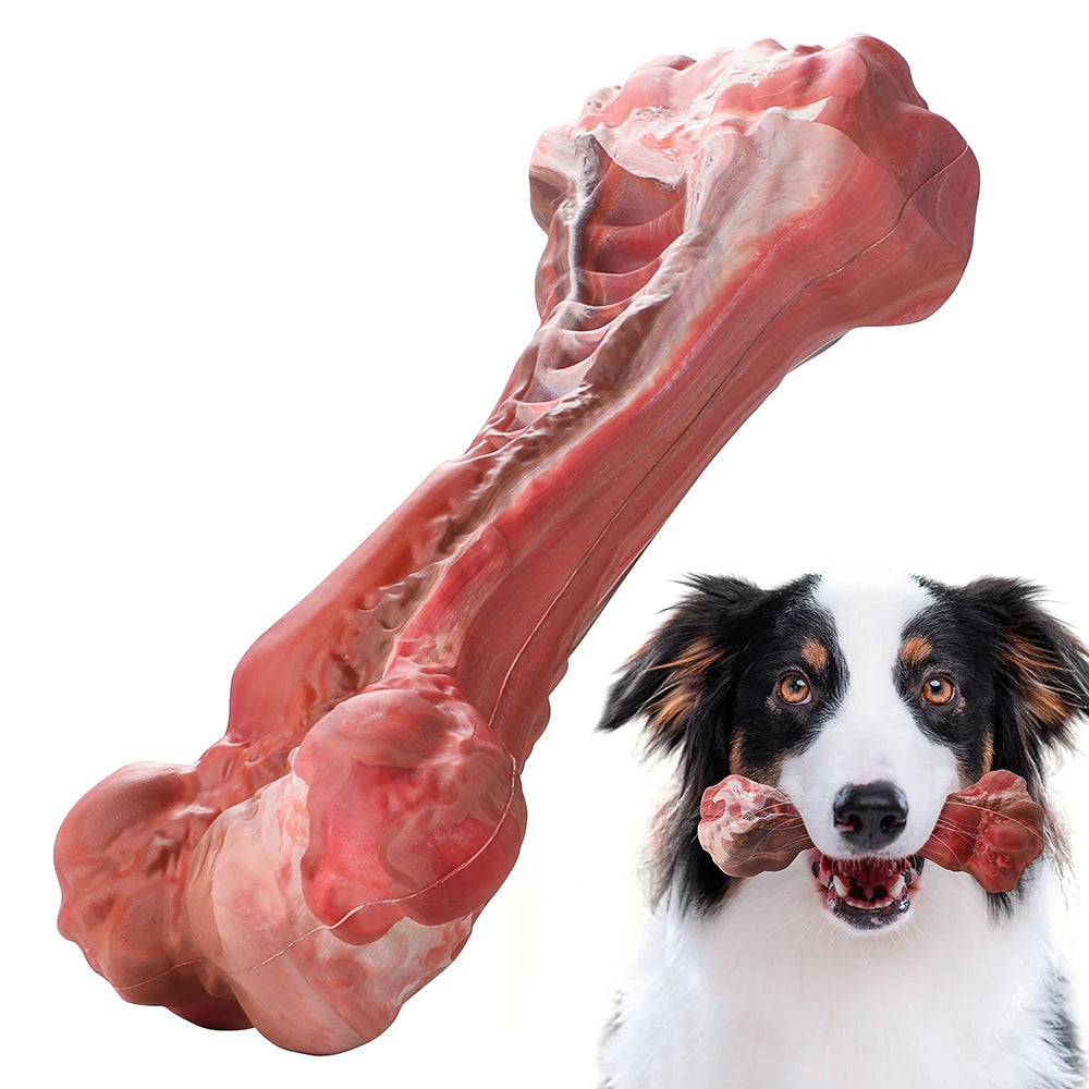 MASBRILL Bone Shaped Rubber Chew Toy For Aggressive Chewers
