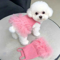 Sweet Dog Tutu Clothes Valentine Day Dress Celebration Birthday Outfit