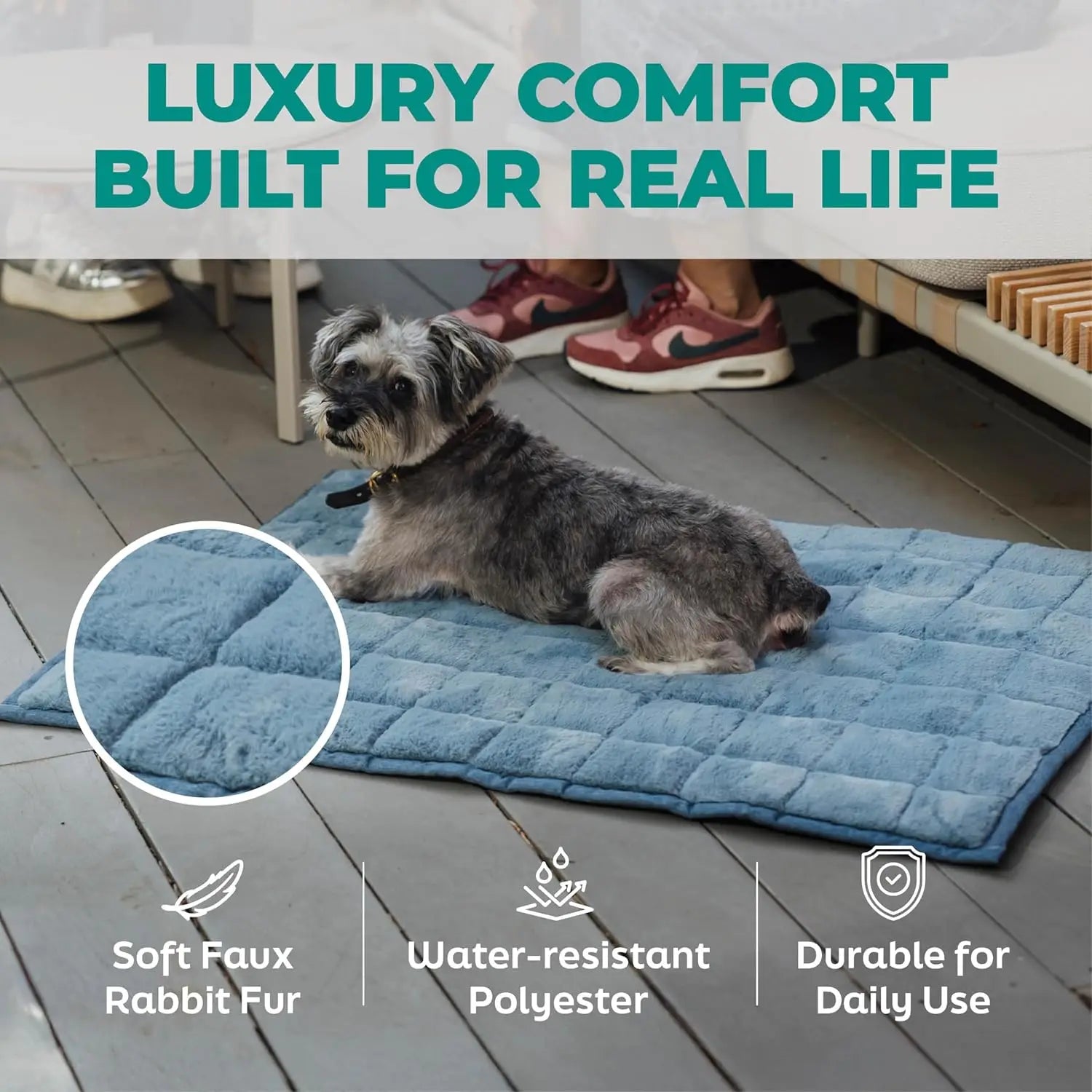 Portable Travel Dog Bed Water Resistant Mat For Pets