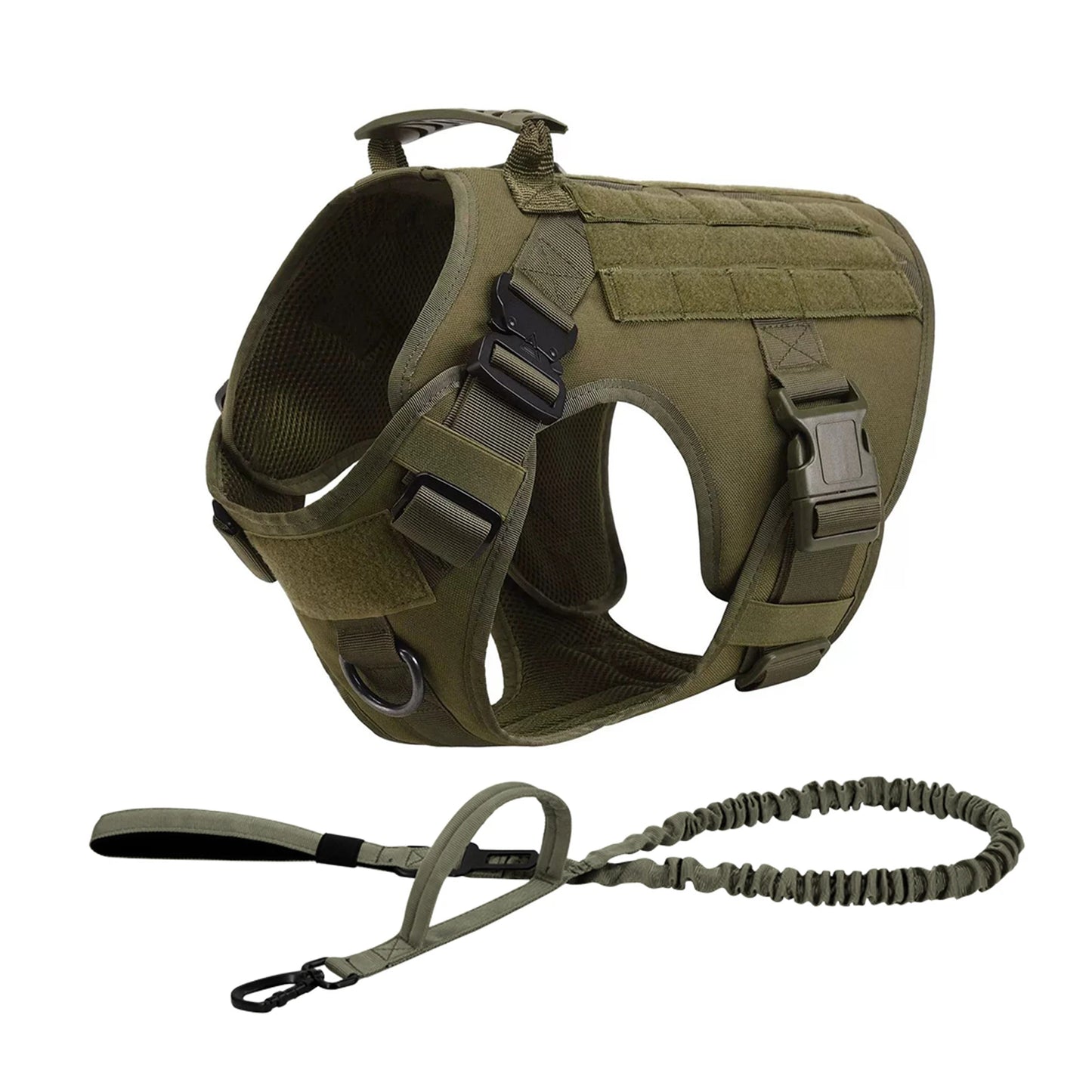 PETRAVEL Tactical Dog Harness Leash Molle Pouches For German Shepherds