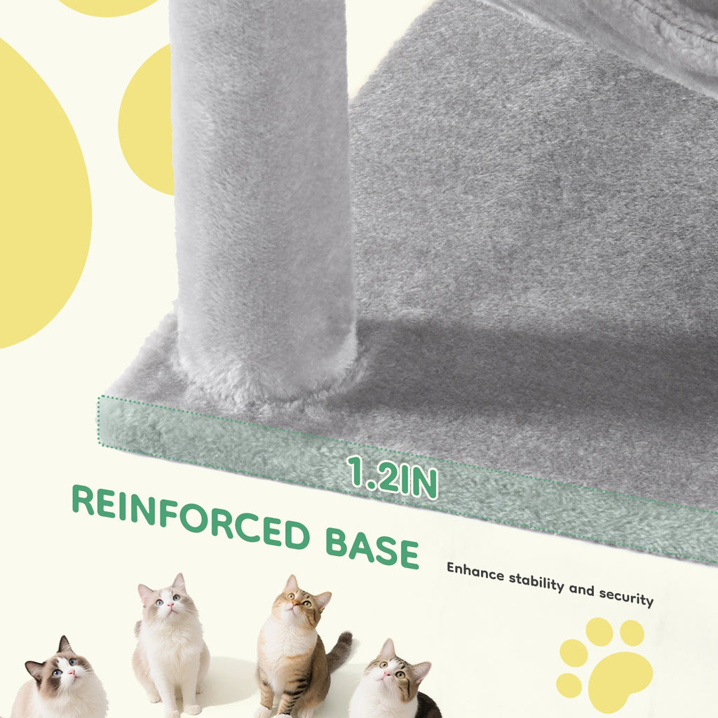 JHK Multi Cat Climbing Cat Tree Tower With Sisal Posts