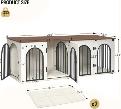 Heavy Duty Indoor Dog Kennel Furniture with TV Stand