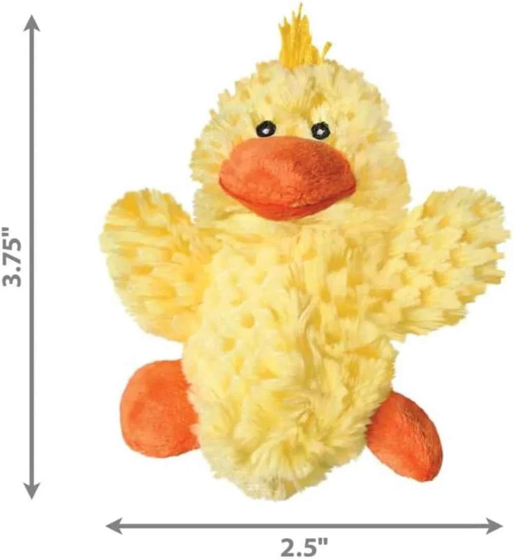 Low Stuffing Dog Toy with Squeaker, X-Small, 3 Animals: Bear, Duck, Frog