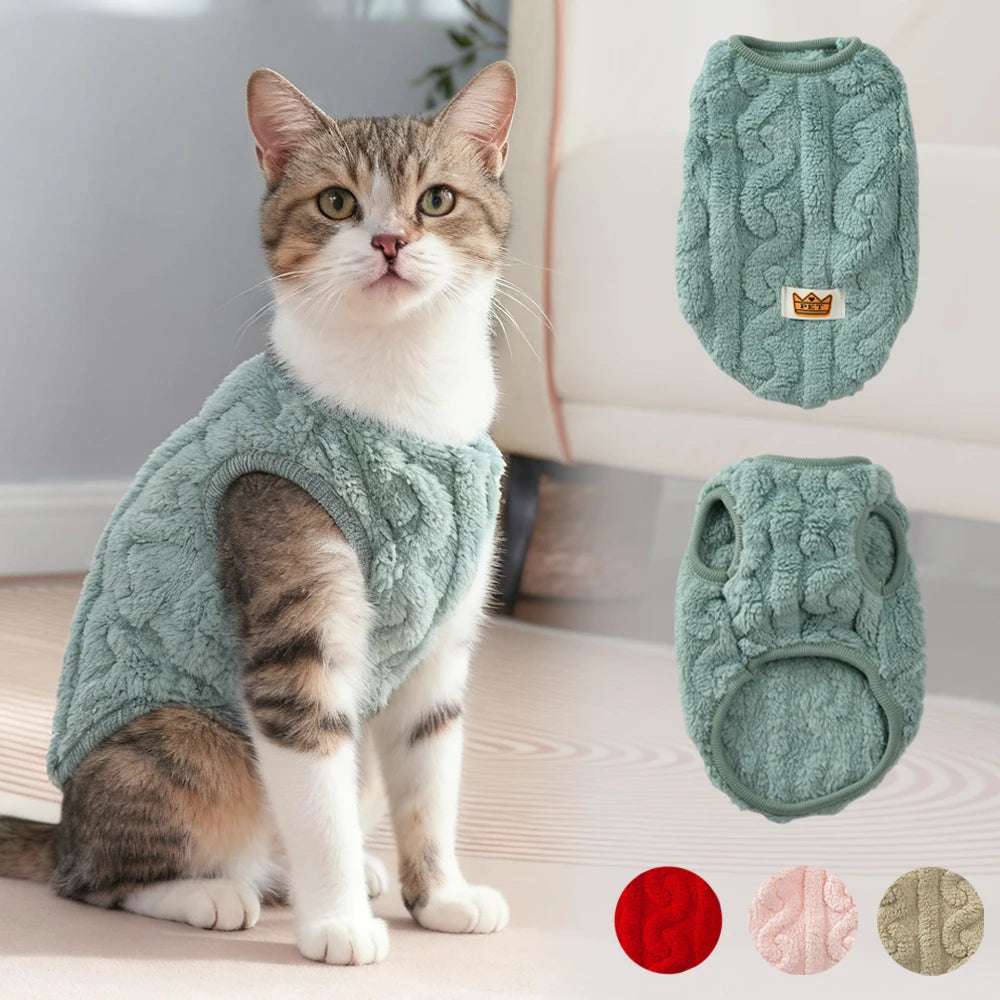 Winter Warm Fleece Pet Vest Coat For Small Cats Dogs