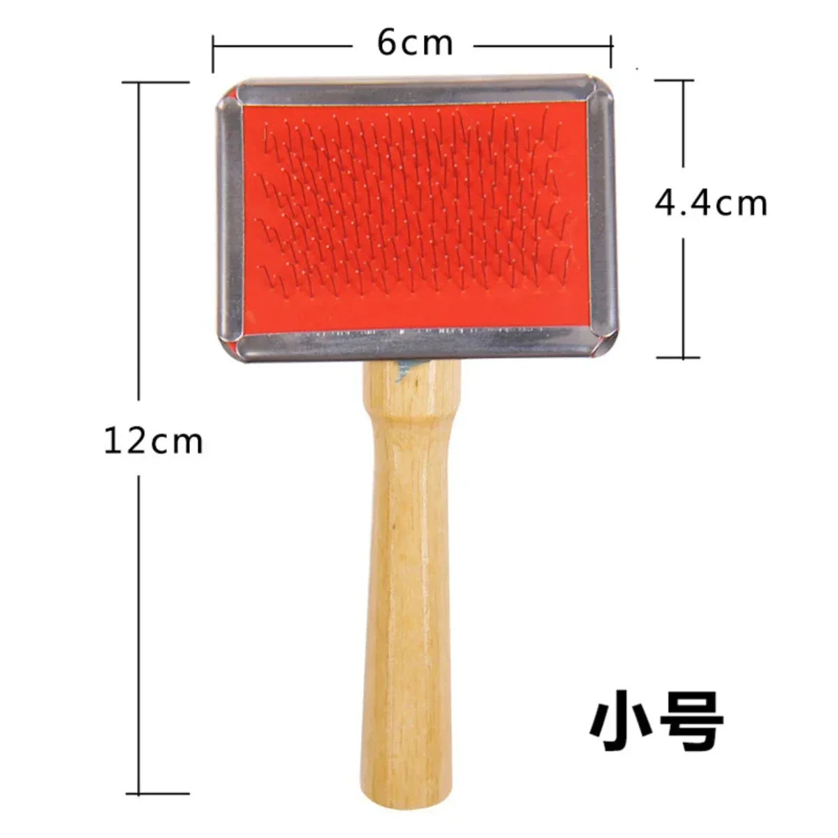 Hign-concerned Steel Needle Wooden Handle Comb For Dogs And Cats Grooming