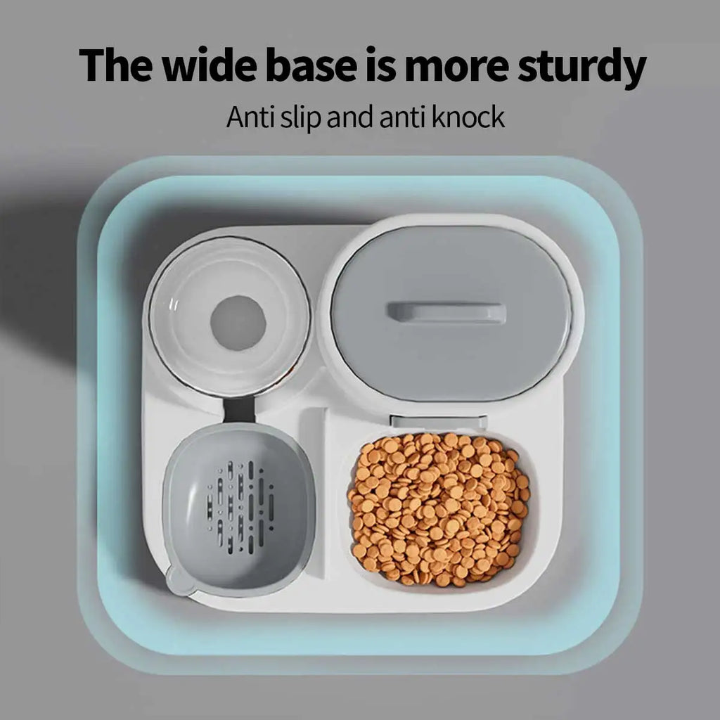 Dual-Purpose Pet Feeder and Water Dispenser for Small Dogs