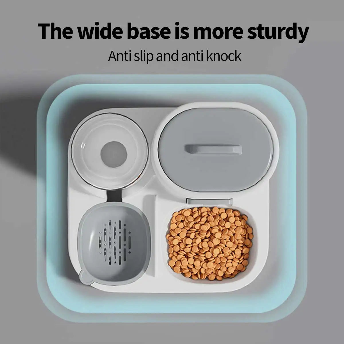Dual-Purpose Pet Feeder and Water Dispenser for Small Dogs