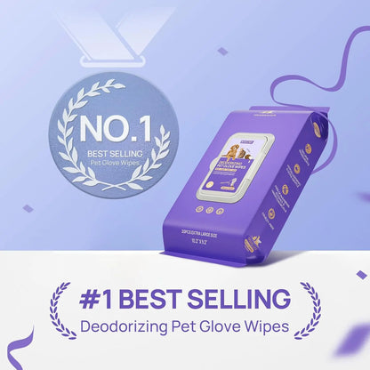 Pet Grooming Glove Wipes For Dogs And Cats Hypoallergenic Hydrating Fur