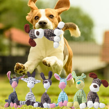 Plush Squeaky Puppy Chew Toys For Small Dogs Donkey Design