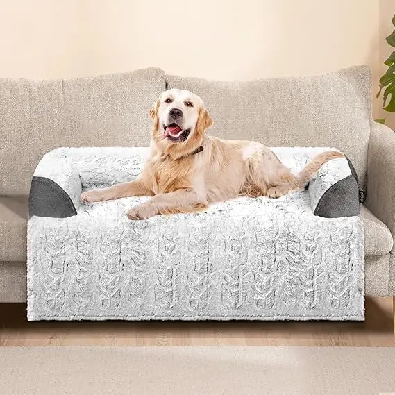 Dafify Cozy Faux Fur Dog Bed Sofa Protector Removable Cover