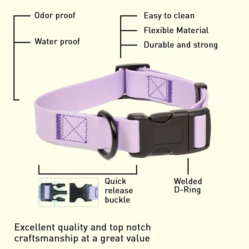 Waterproof Plastic Dog Collar Durable Adjustable For All Breeds