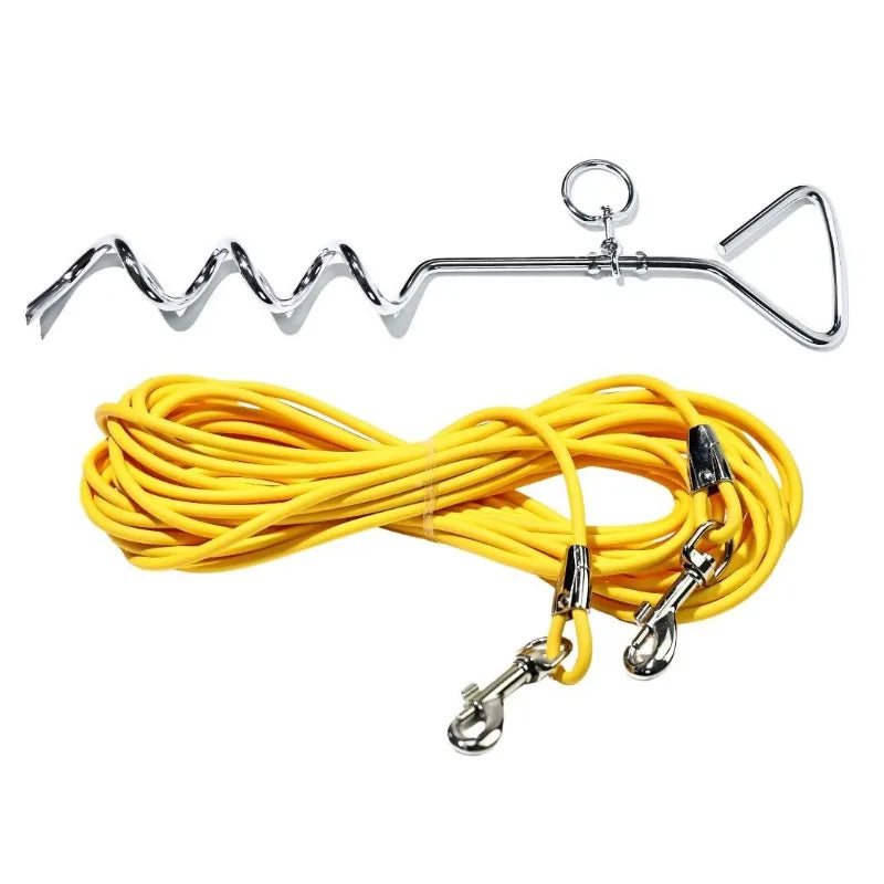 ZhejiangDog Heavy Duty Dog Tie Out Cable With Ground Stake
