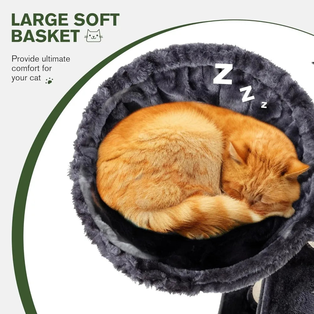 DAFIFY Multi Level Cat Tree Tower for Indoor Cats Sisal