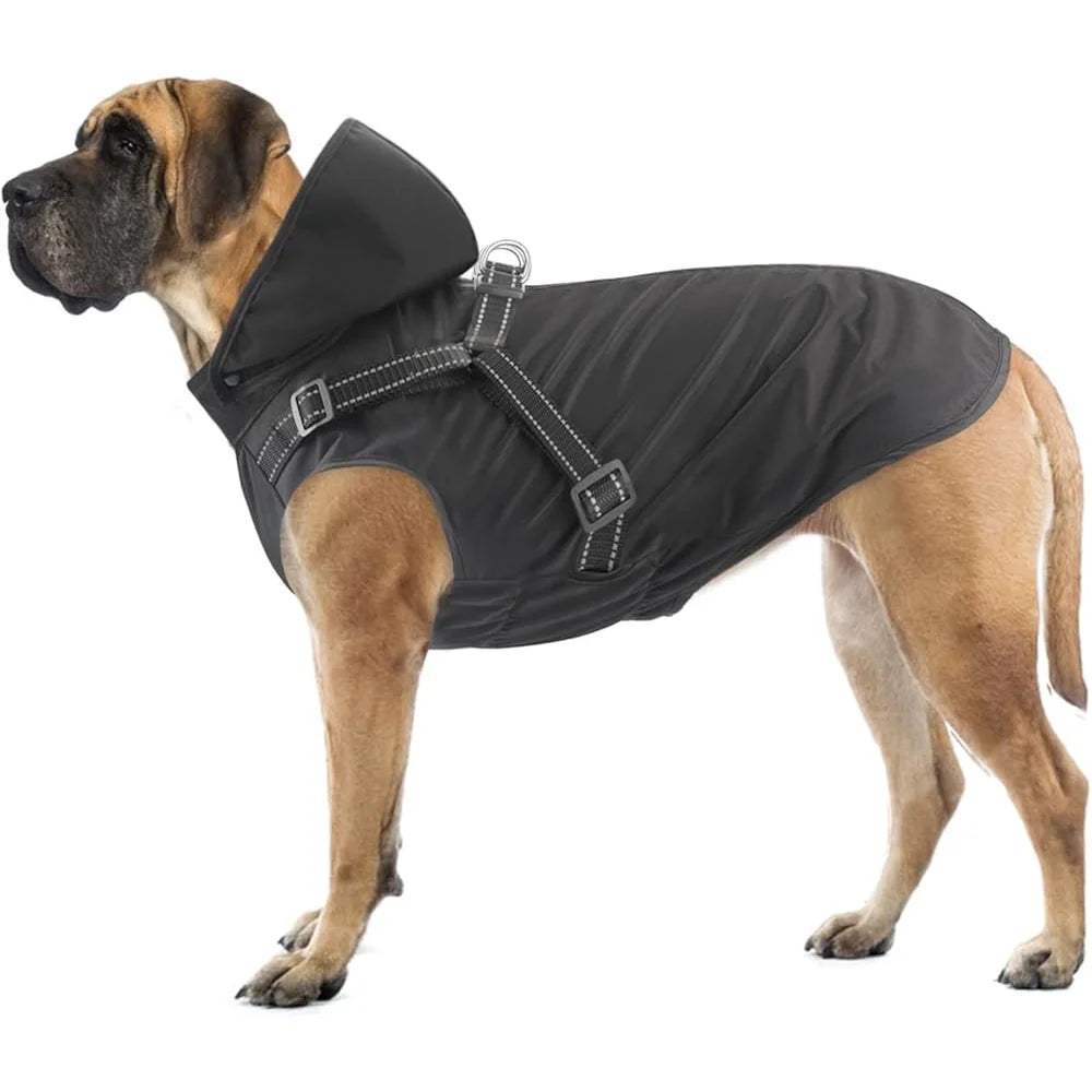 Reflective Waterproof Dog Raincoat Adjustable Hooded Jacket Small Medium Large Dogs Easy Wear Rain Gear