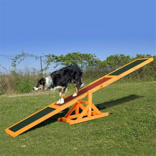 Dog Agility Ramp,Pet Seesaw,Fir Wood Large Dog Exercise Platform with Anti-Slip Surface,Dog Agility Ramp