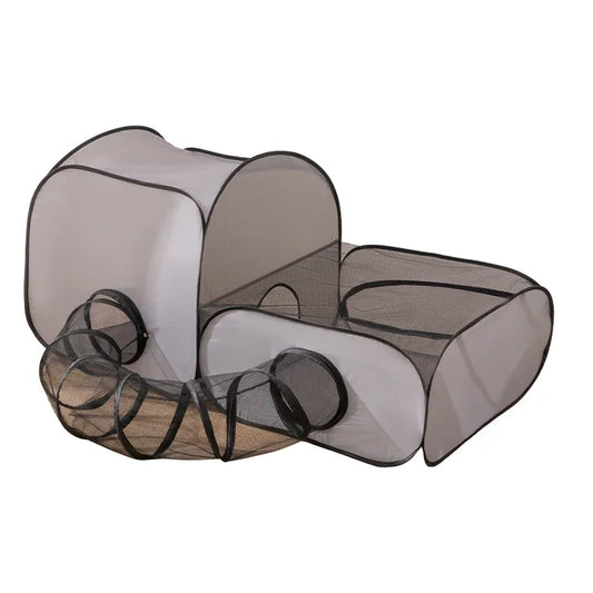 Foldable Oxford Fabric Cat And Dog Nest Bed With Tunnel