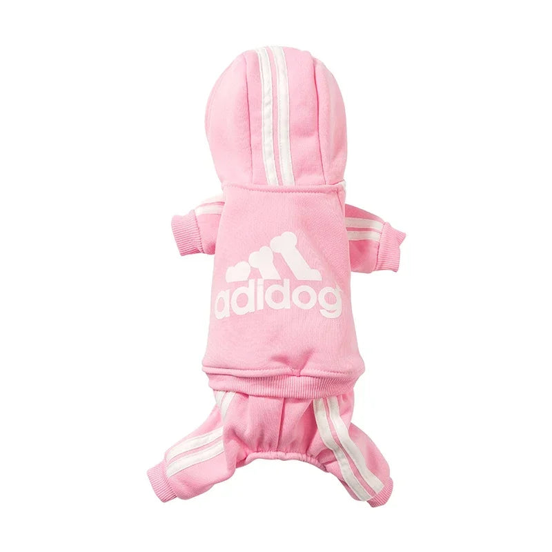 Cozy Dog Jumpsuit With Warm Hoodie Sweatshirt For Dogs
