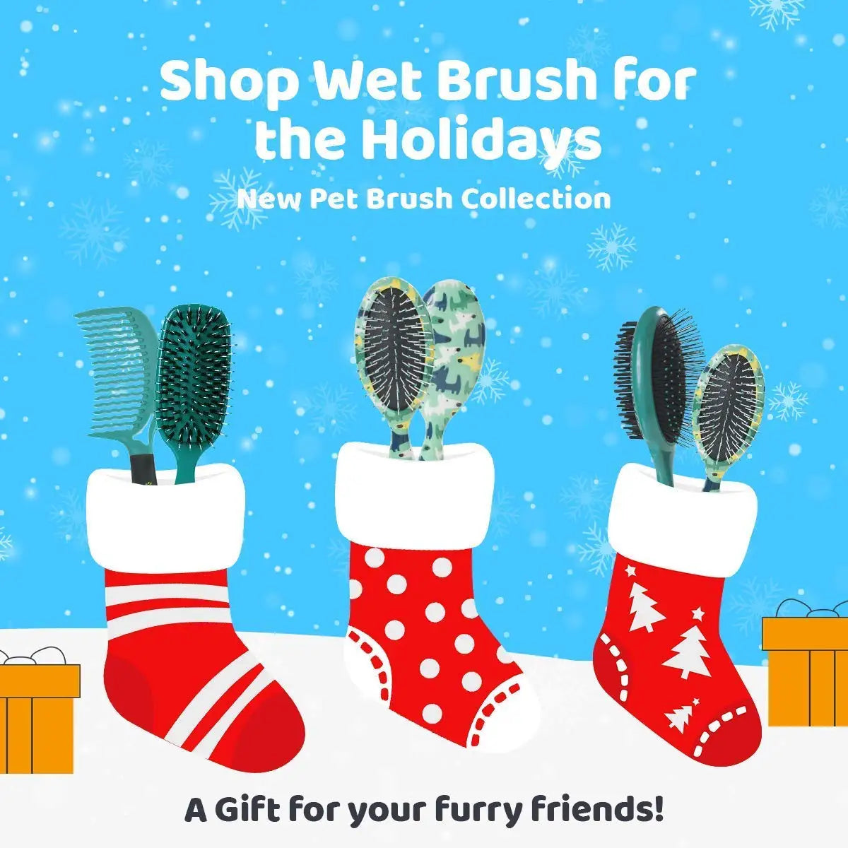 Pet Hair Brush for Dogs & Cats, De-Shedding & Dematting Tool, Pain-Free Grooming, Smooth & Shiny Fur