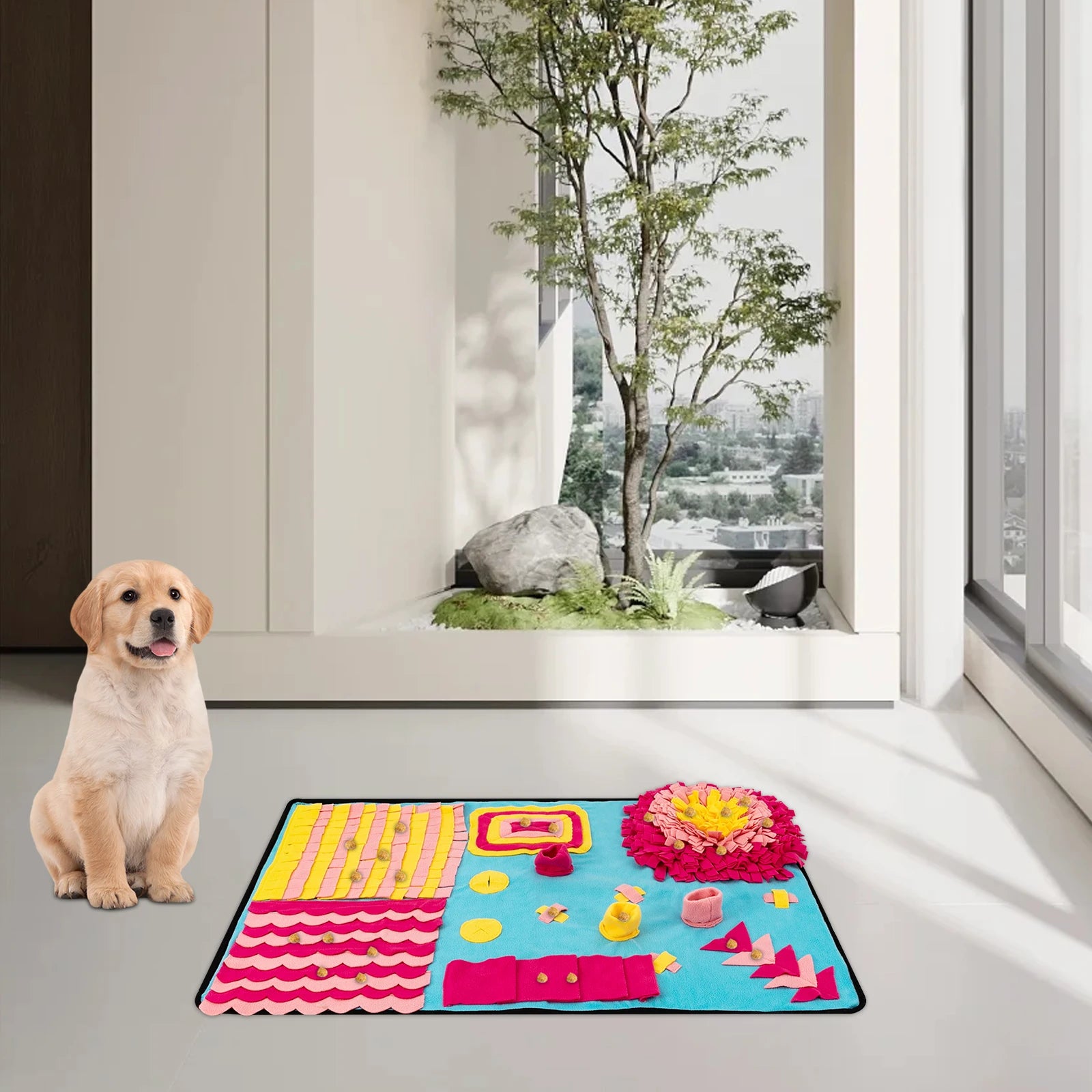 Fleece Sniffing Mat For Pets Interactive Dog Puzzle