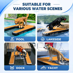 VANCEN Inflatable Dog Ramp for Small Dogs Easy Assembly Supports up to 230lbs Ideal Pet Accessory for Lakes Rivers Beaches