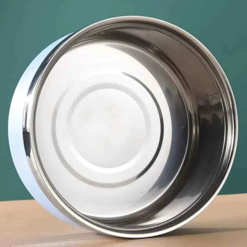 Dog Food Bowl Stainless Steel Dog Bowl Double-layer Water Bowls for Dogs Feeding Non-slip Cat Drinking Bowls Feeder Pet Supplies