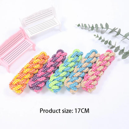 VZZ Interactive Cotton Rope Mini Dog Toy Ball Chew