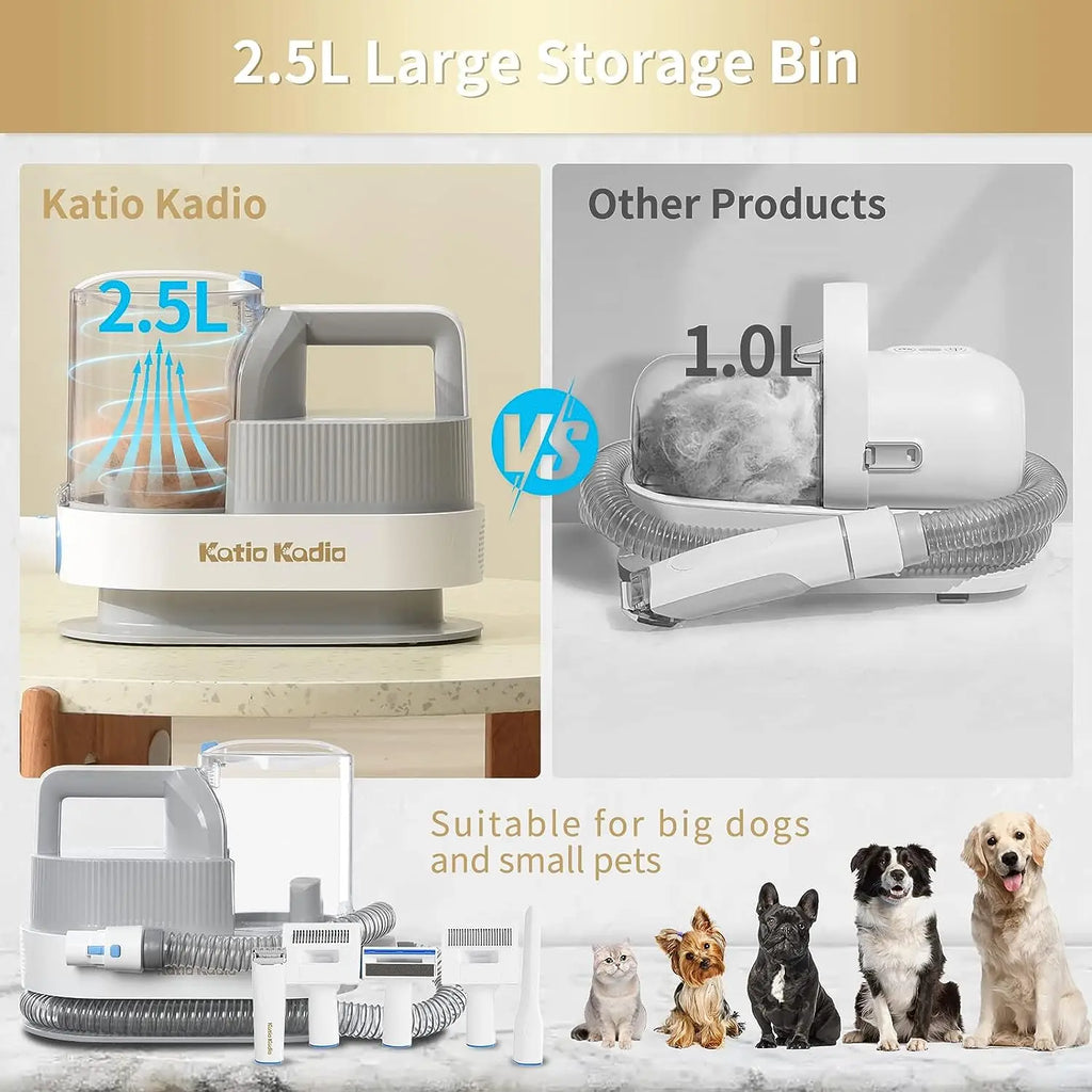 AUKYGGU Dog Grooming Kit 5in1 Vacuum Hair Remover Pro