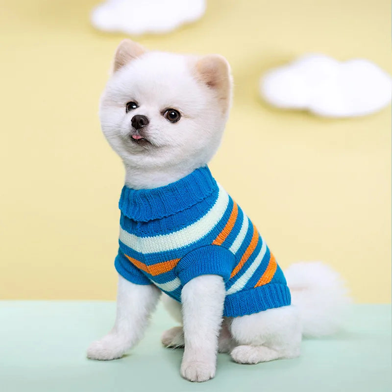 CN Guangdong Dog Knitted Sweater All Seasons Striped For Dogs