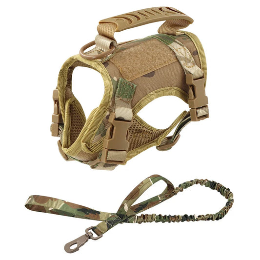 Tactical Escape Proof Pet Harness Soft Mesh Vest Handle