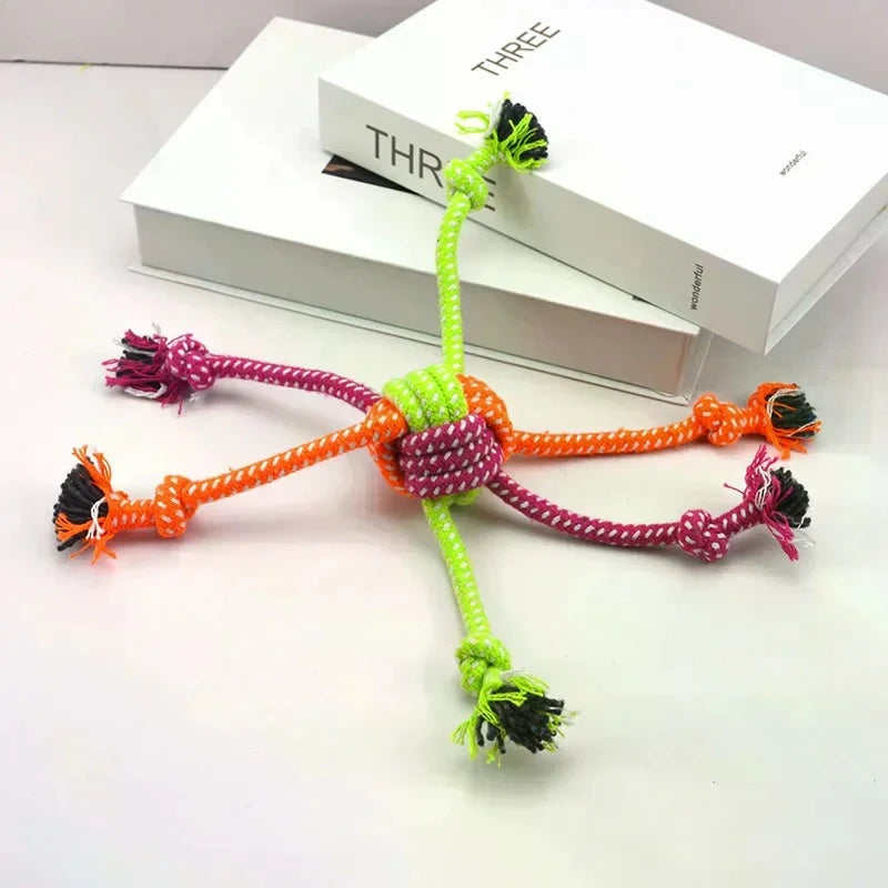 Cotton Dog Chew Rope Toy Durable Knot Bone For Puppies