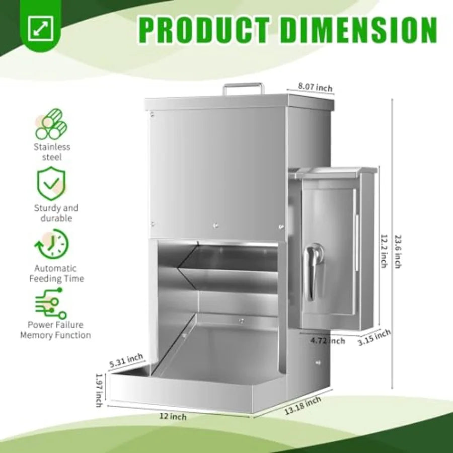 Programmable Pet Food Dispenser With Timer And Water Dispenser