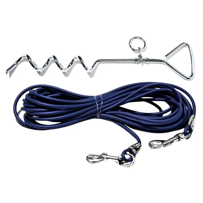 ZhejiangDog Heavy Duty Dog Tie Out Cable With Ground Stake
