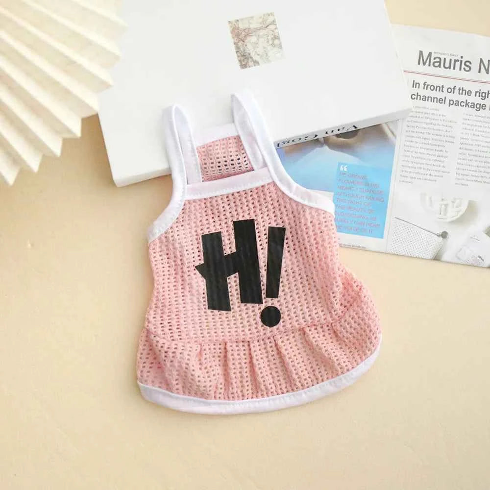 Mesh Strap Pet Princess Skirt Summer Small Dog Cat Thin Cool Breathable Simple Daily Walking Teddy Outfit