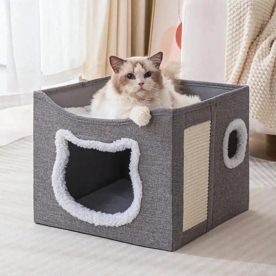 Luxurious Multi Story Cat House With 2Level Beds And Sofa